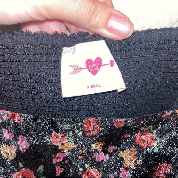 Buddy Love Puffy Sleeve Mini Floral Dress Size X-Small - Picture 6 of 8